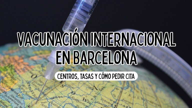 Una vacuna pinchada en un globo terráqueo. centros de vacunación internacional en Barcelona