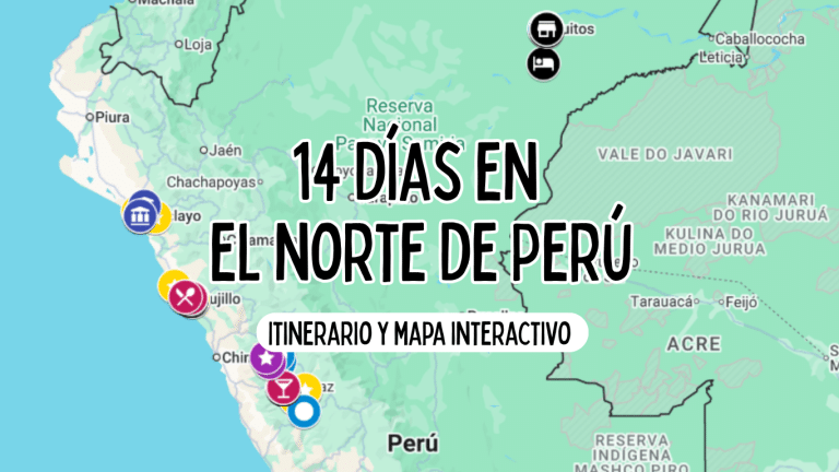 mapa interactivo 14 días en el norte de perú