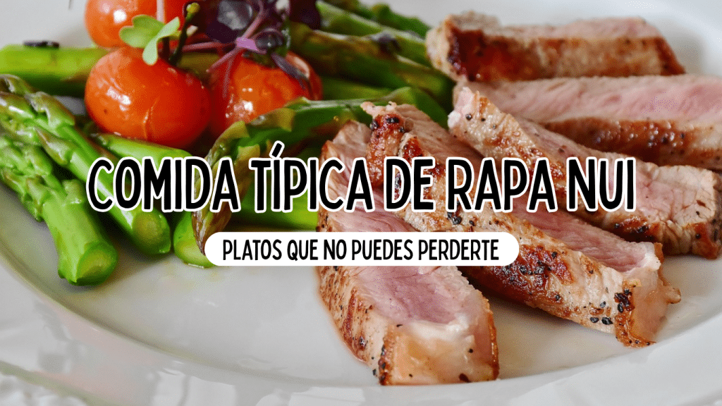 Gastronomía en Rapa Nui: en la imagen, un plato de atún a la plancha con espárragos y tomates