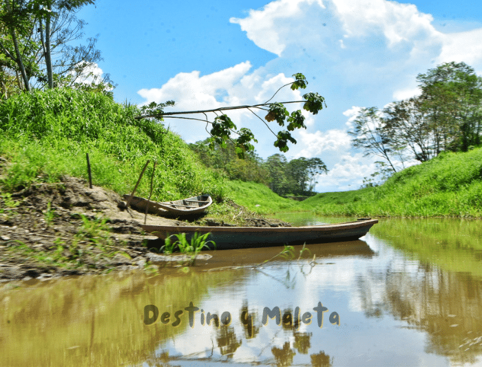 vista afluente del amazonas en época seca