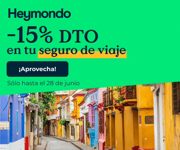 banner descuento seguro de viajes de heymondo