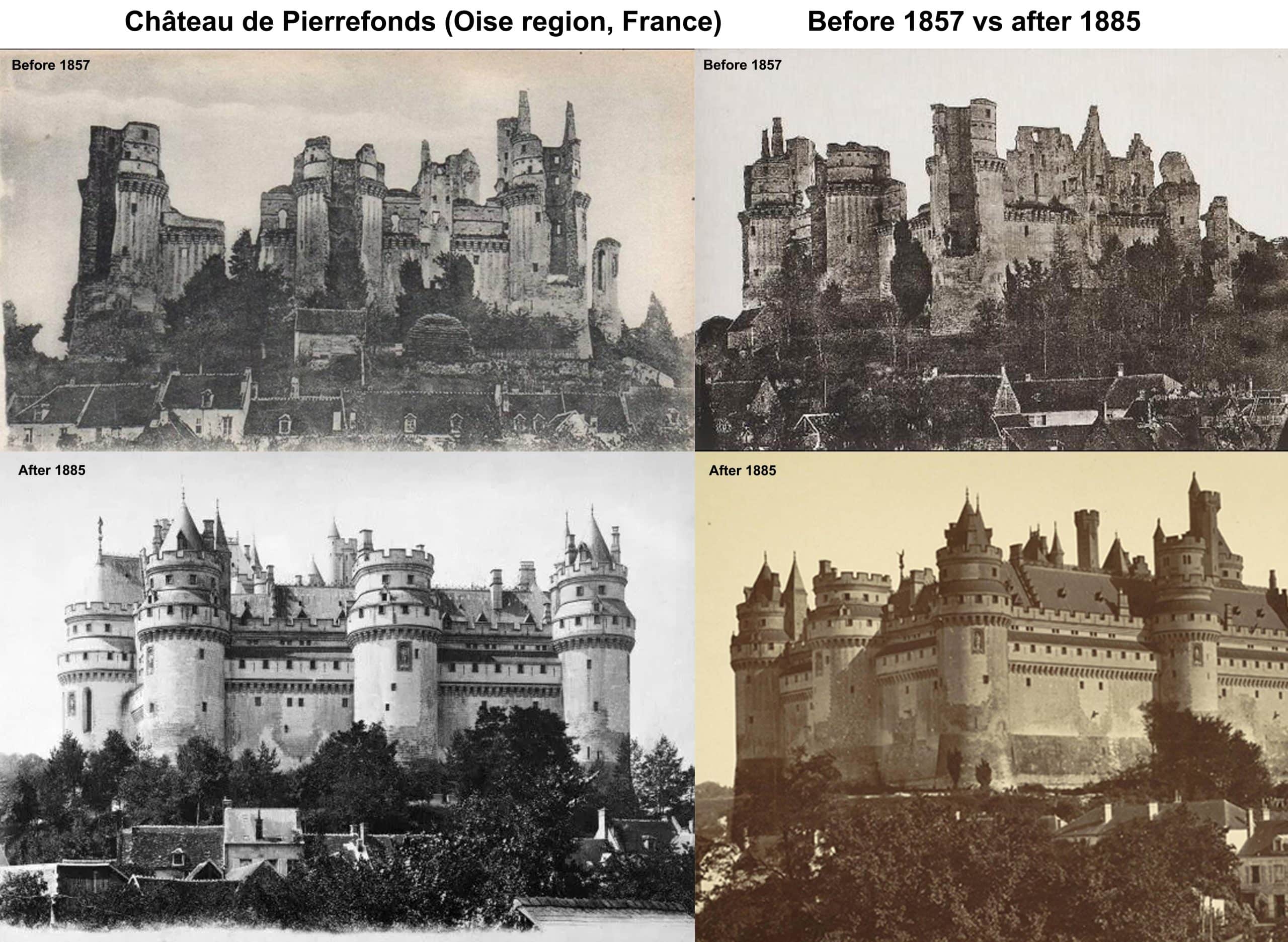 imágenes de la restauración del Castillo de Pierrefonds